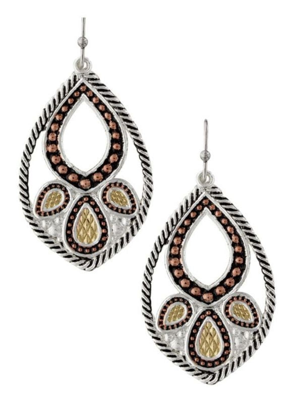 Montana Silversmiths Twisted Rope Paisley Earring