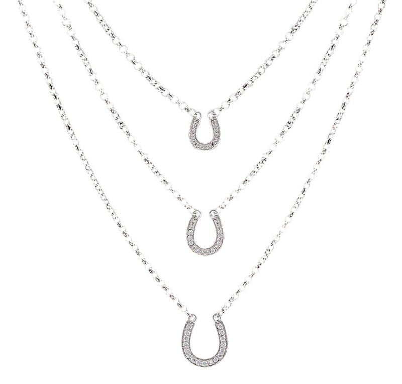Montana Silver Three Tiered Horseshoe Necklace