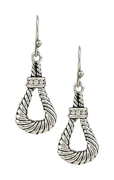 Montana Silver Twisted Rope Loop Earrings