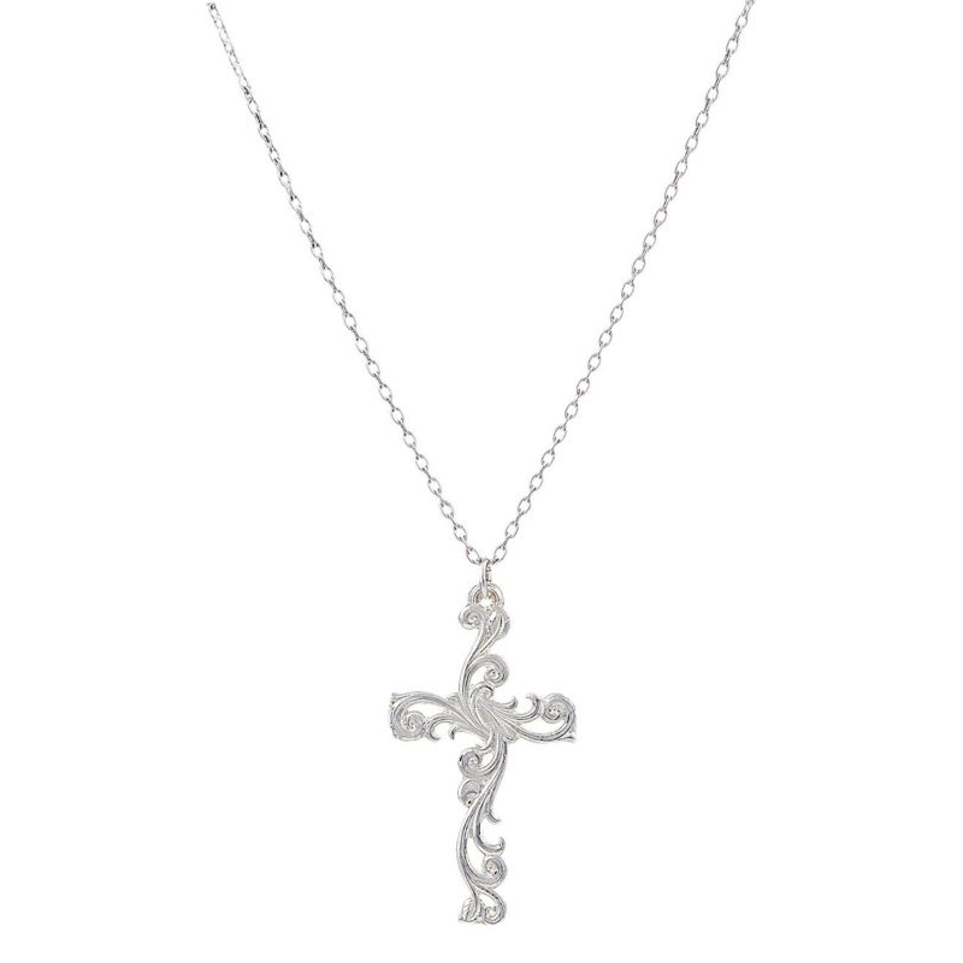 MontanaSilversmith Filigree Silver Cross Necklace