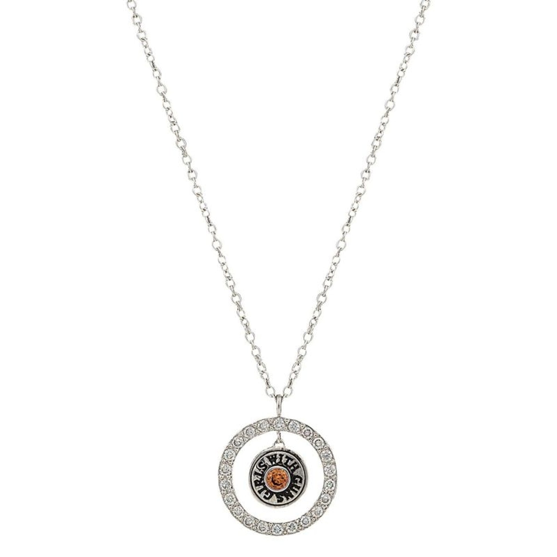 Girls With Gun Encircled Back Of The Bullet Necklace
