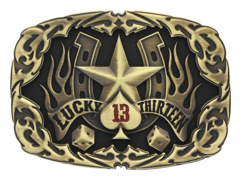 Montana Silver Heritage Lucky 13 Attitude Buckle