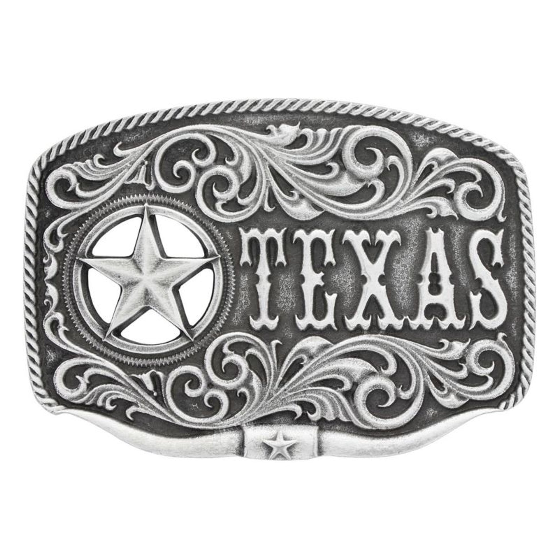 Texas Star Longhorn Attitude Buckle Brn