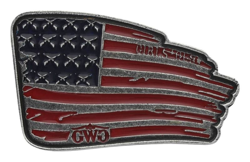 Montana Girls with Guns Waving Flag Attitude Buckle