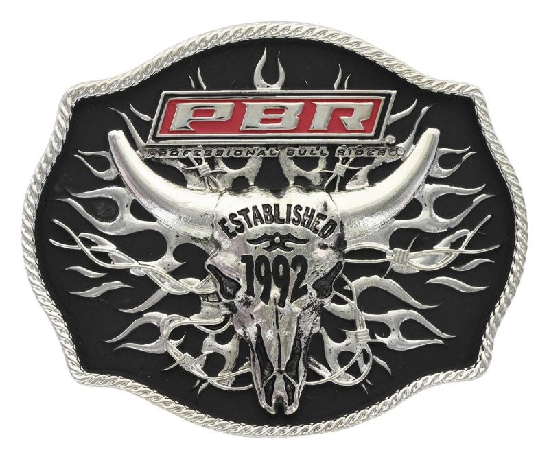 Montana Silver PBR Bull Skull Buckle