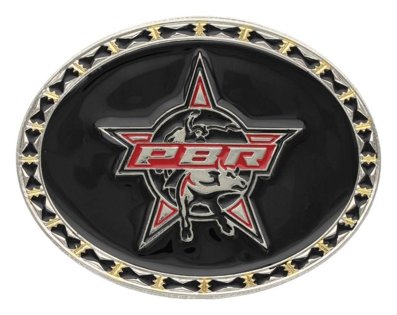 Montana Silver PBR Shining Black Buckle