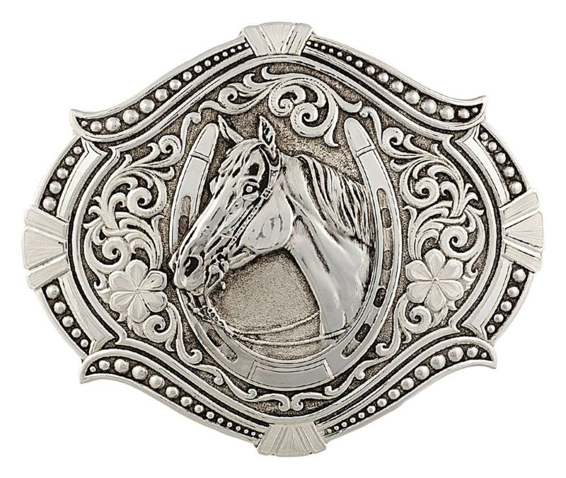Montana Silver Antiqued Derby Winner Buckle