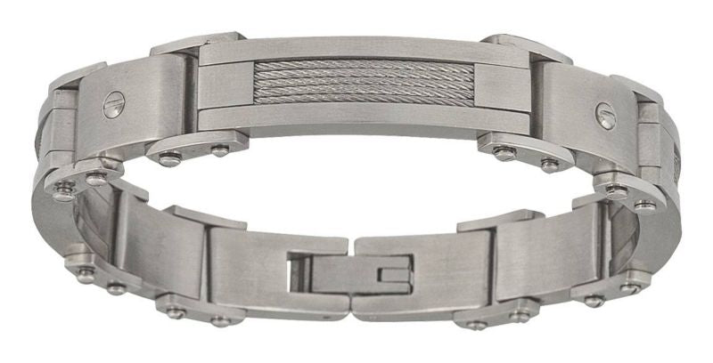 Montana Silver Stainless Steel Rivet Bracelet