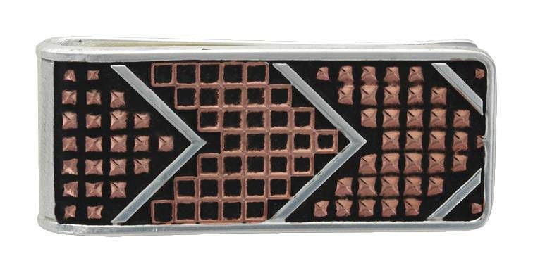 Montana Silver CrossCut Mesh and Bead Money Clip