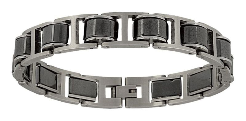 Montana Silver Stainless Steel Linked Bracelet