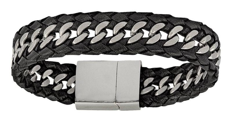 Montana Silver Stainless Steel Tread Bracelet