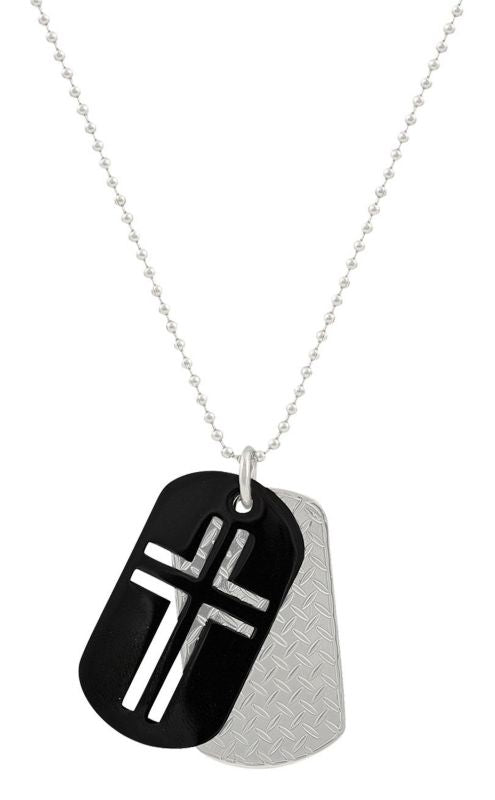 MontanaSilver StainlessSteel Cross Token Necklace