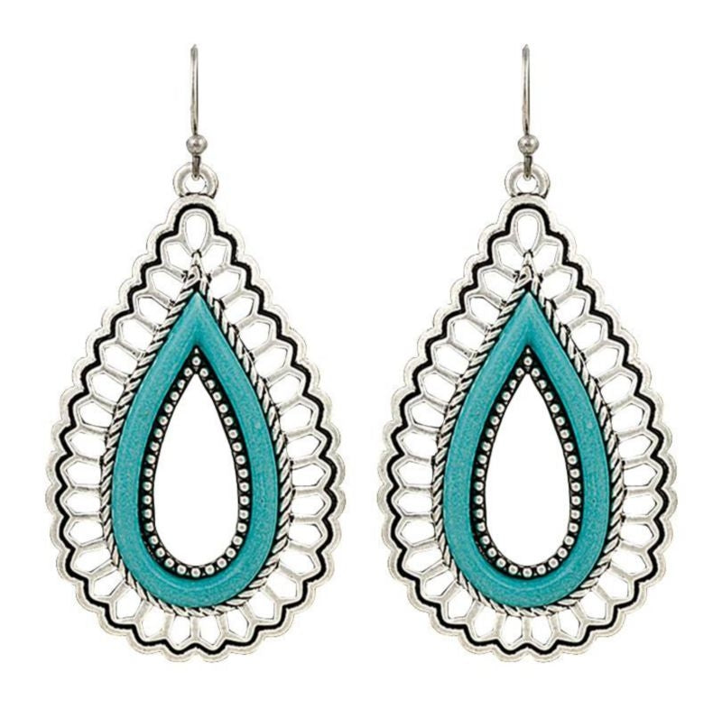 Rock 47 Vintage Turquoise Teardrop Earrings