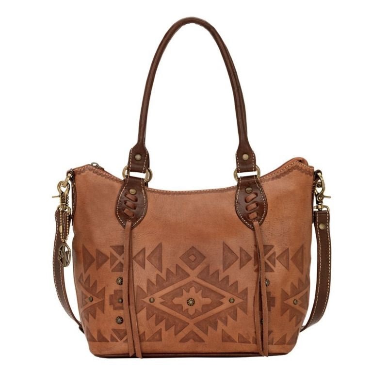 AMERICAN WEST Mystic Shadow Bucket Tote Tan