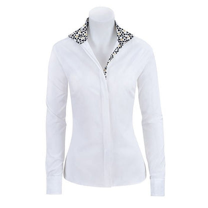 Rj Classic Ladies Prestige ShowShirt 46 Wh/Bk/Gold
