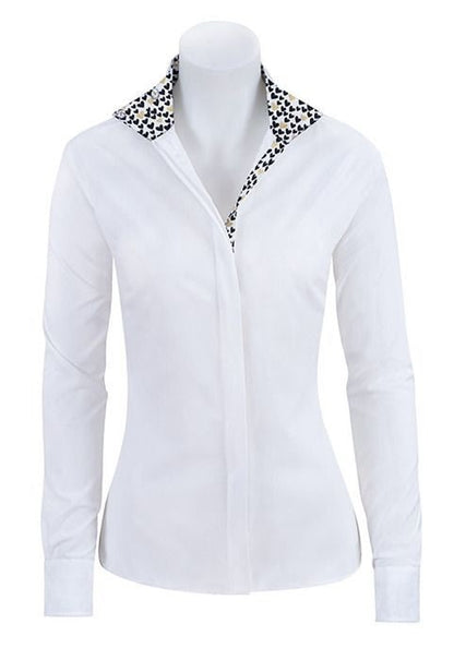 Rj Classic Ladies Prestige ShowShirt 46 Wh/Bk/Gold