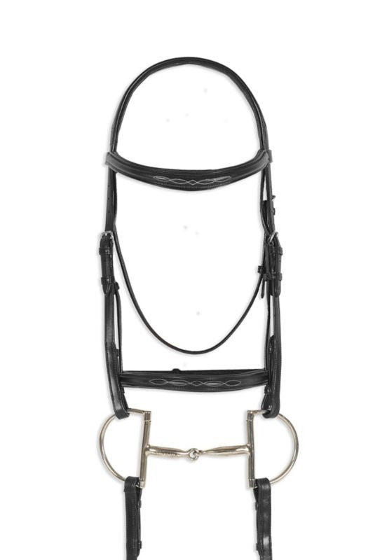 Ovation Fancy Stitch Pad Snaffle Bridle Freisian