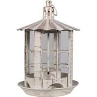 Parkview Lantern Feeder 7.13x7.13x10.75 White