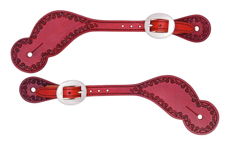 Weaver Mens Filigree Hand Tooled Spur Straps