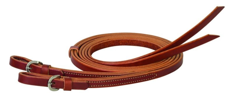 Skirt Leather Quick Change Split Rein 5/8x8ft Brn
