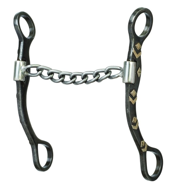 Shank Bit With Sweet Iron Polished Chain Mouth 5 Brn