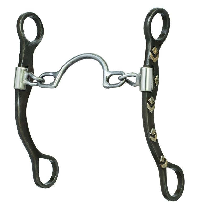 Shank Bit With SweetIron Chain Mouth/Port 5 Brn