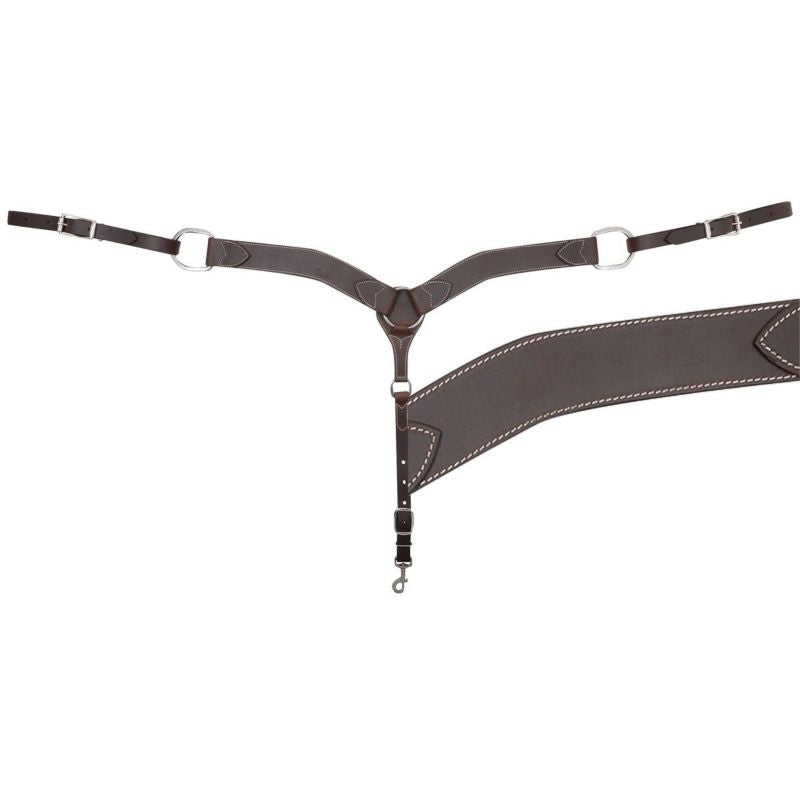 Cashel Plain Leather Breastcollar 2 Brn