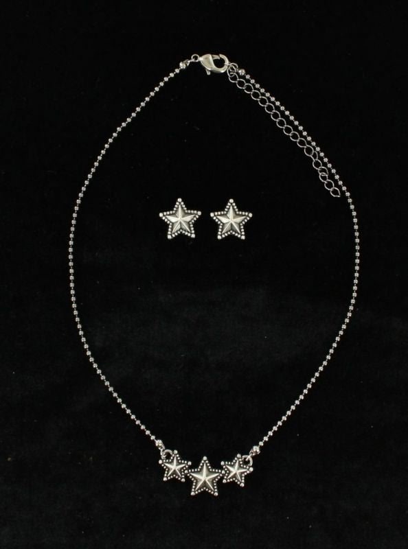 Blazin Roxx Beaded Edge Star Jewelry Set