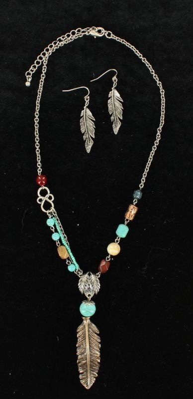 Blazin Roxx Feather Jewelry SetTurquoise