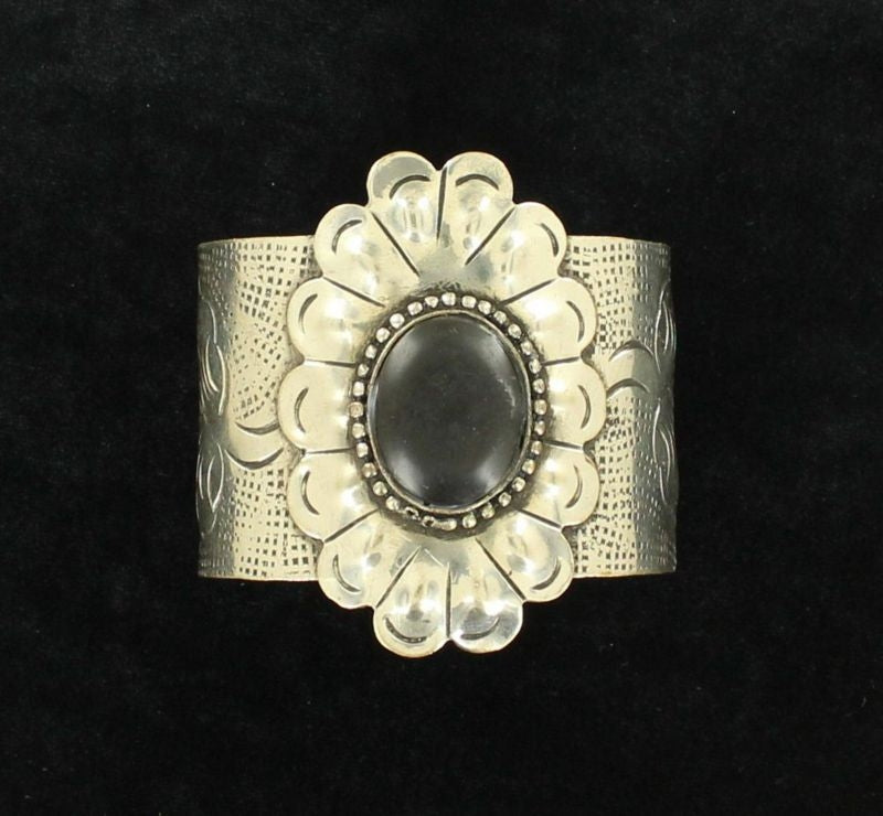 Blazin Roxx Flower Cuff BraceletBlack