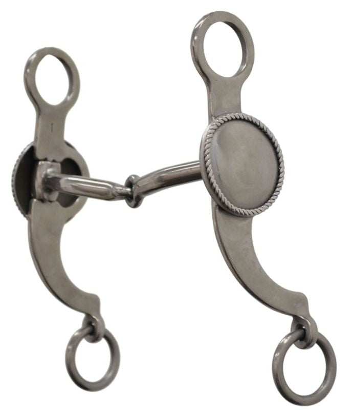 Metalab Rope Edge Custom Shank Snaffle Bit 5.125