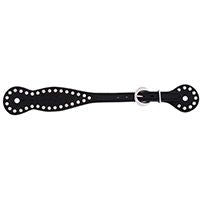 Metalab Basketweave Spur Straps With Dots Black