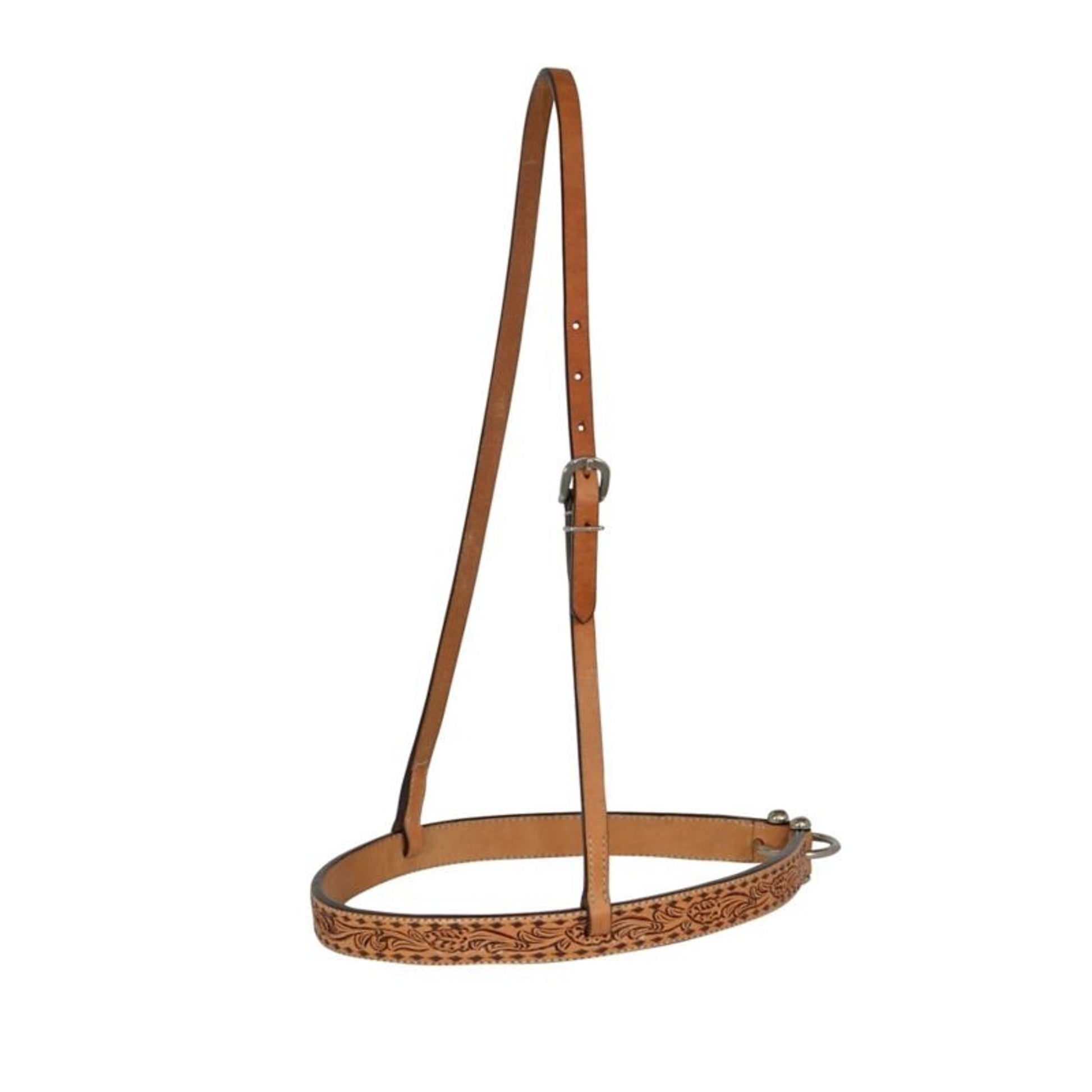 Circle Y Buckstitch Floral Noseband Horse Antique