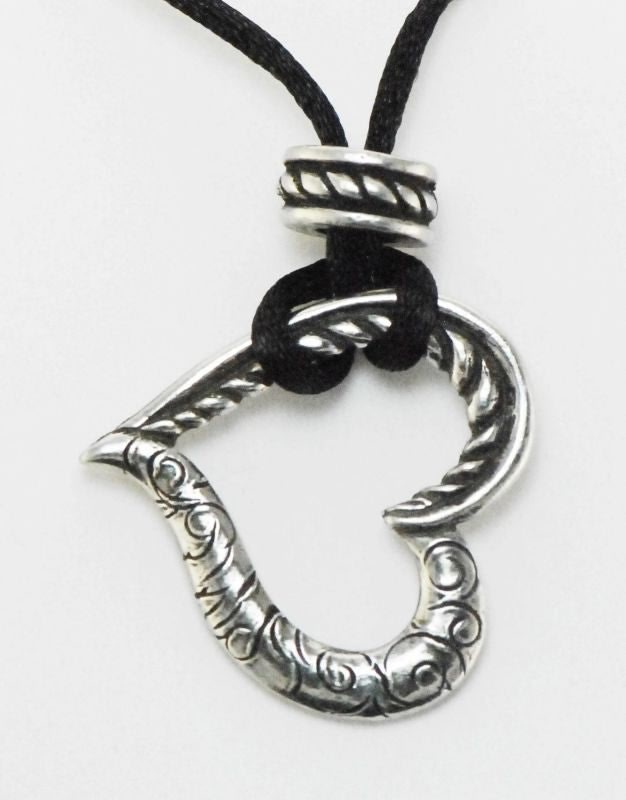 Barbary Heart On Cord Necklace