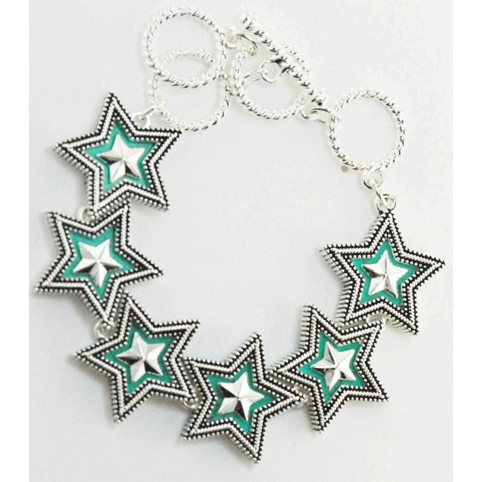 Western Edge Crystal Double Star Bracelet