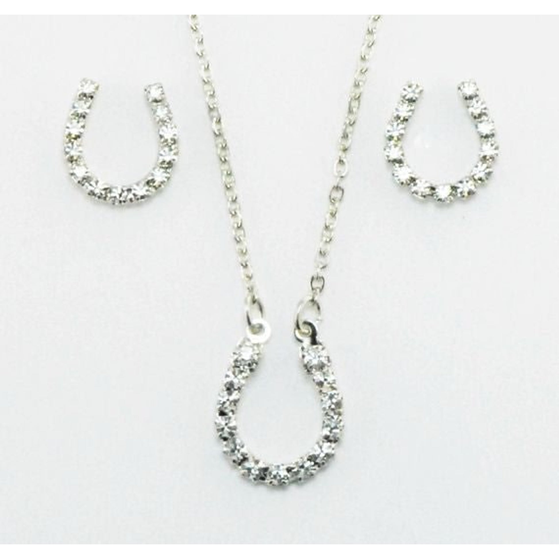 Western Edge Rhinstone Horseshoe Earring/Necklace