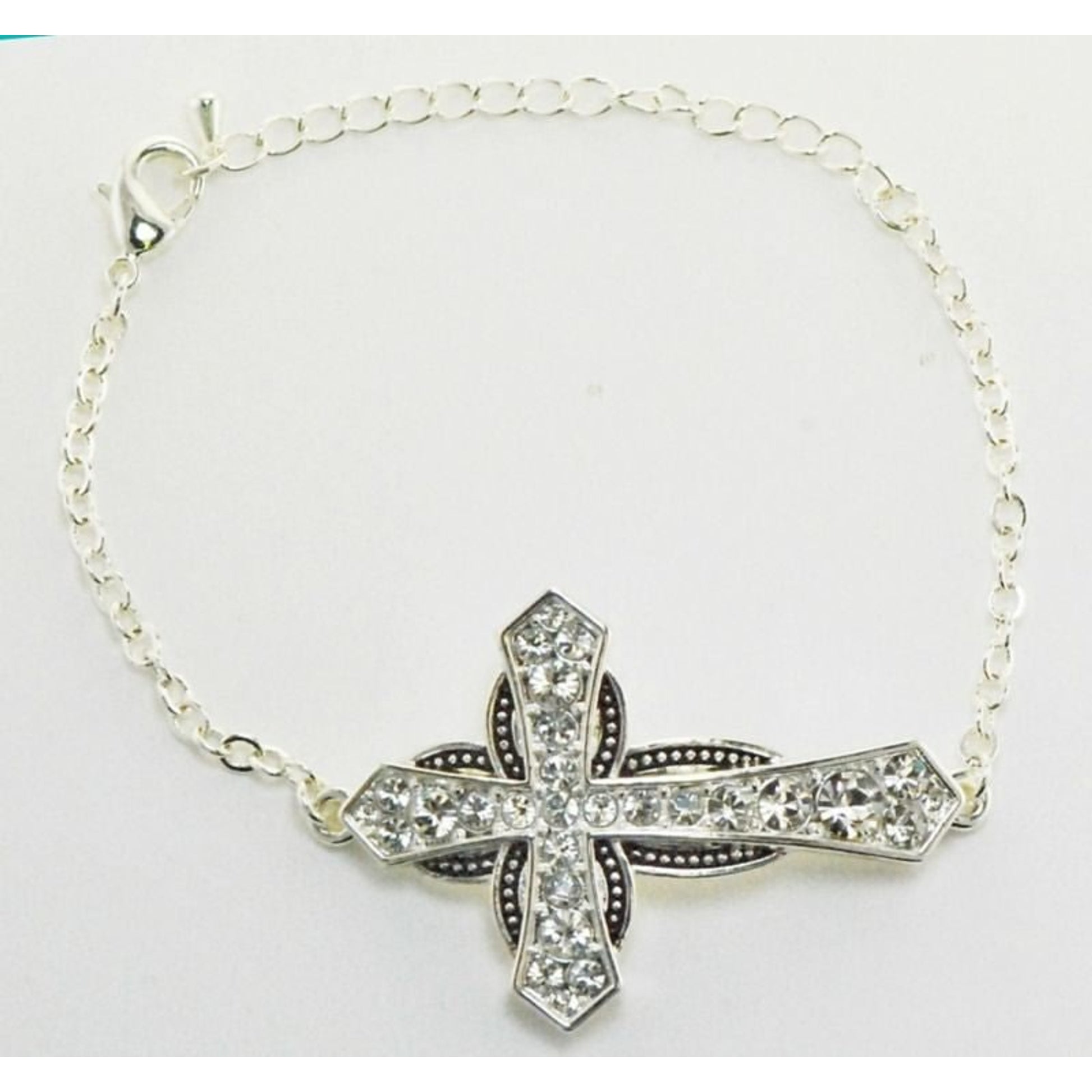 Western Edge Crystal Star Cross Toggle Bracelet