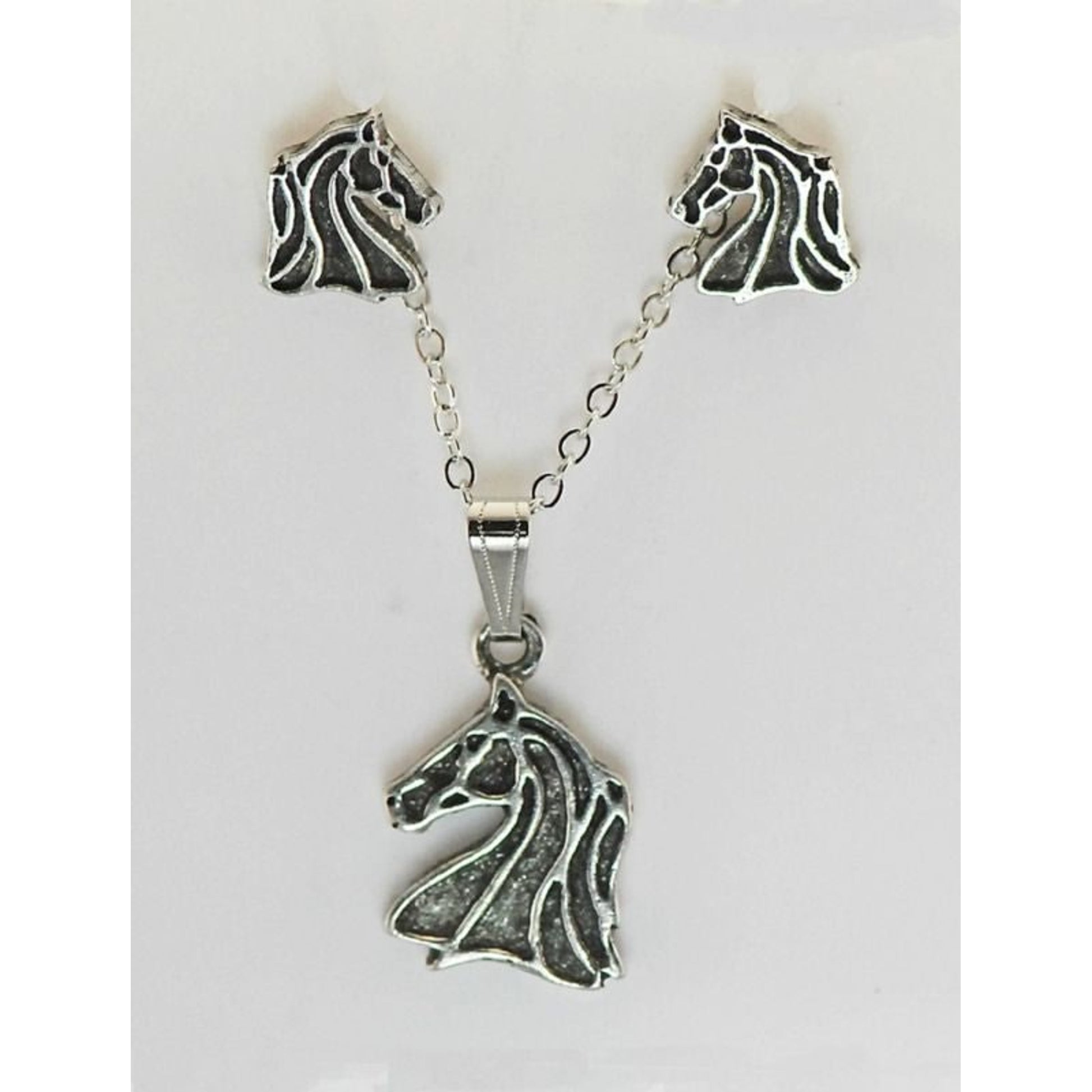 Western Edge Free Form Horeshead Earring/Necklace