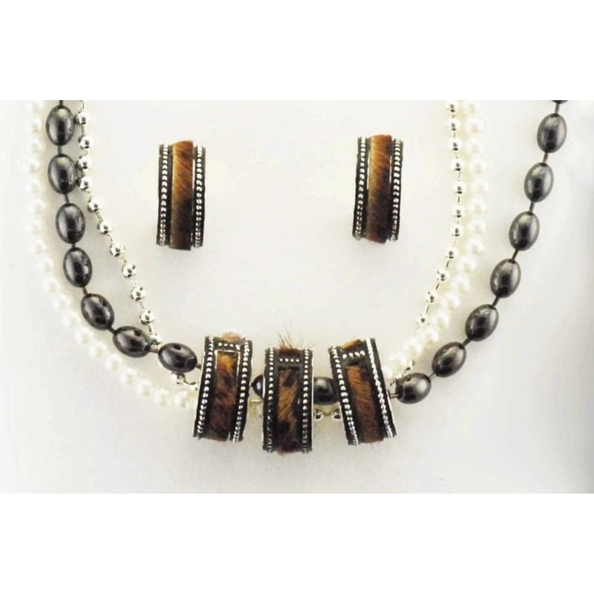 Western Edge Hair On Multi Strand Earring/Necklace