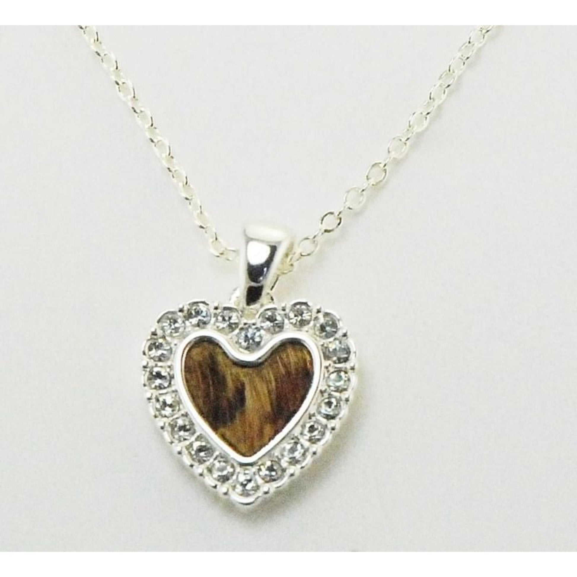 Western Edge Hair On Crystal Heart Necklace
