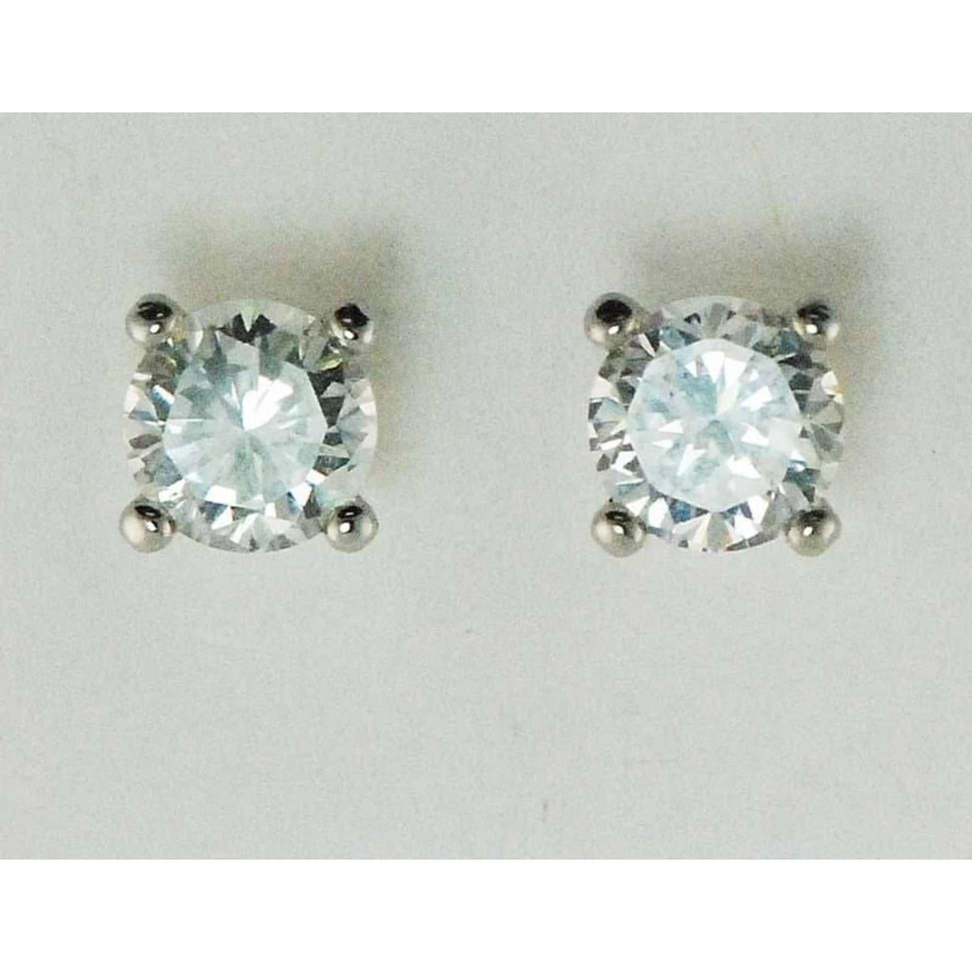 Western Edge Swarovski Crystal Stud Earrings Rhod