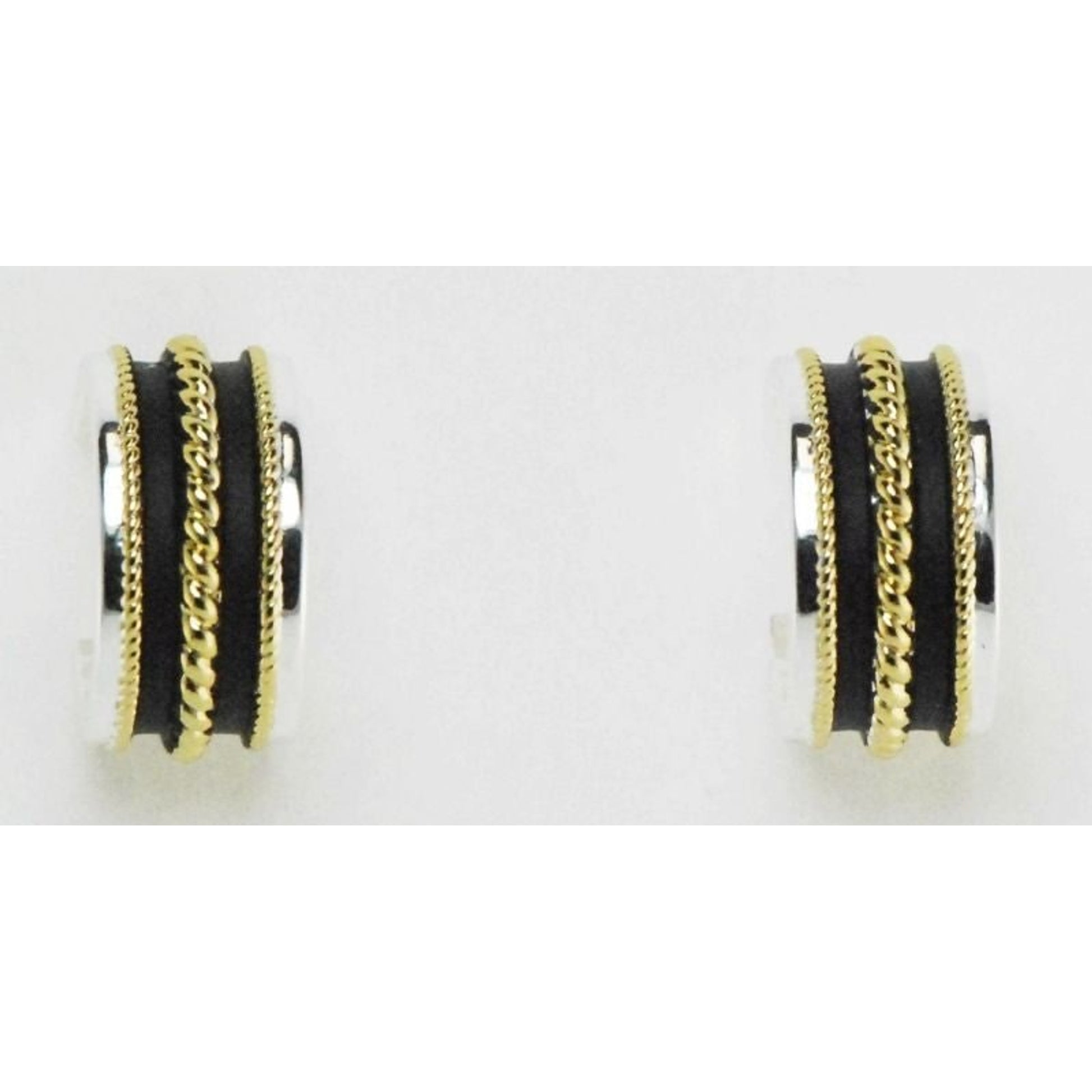Western Edge Two Tone Rope Cuff Earrings