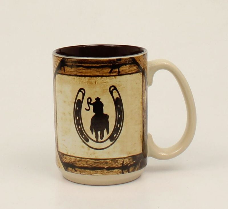 Roper Horseshoe MugBk/Wh