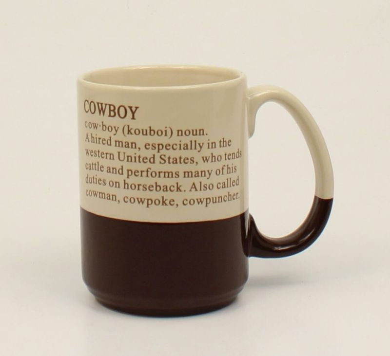 Cowboy Definition MugBk/Wh