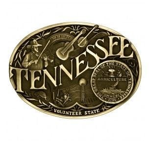 Tennessee State Heritage Buckle 3.625X2.75 Br