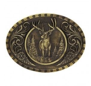 Heritage Outdoor Series Wildstag Carvbuckle 4X3 Br