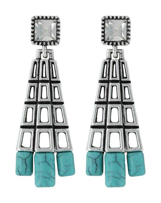Montana Rock 47 Outlaw Rider Beacon Earrings