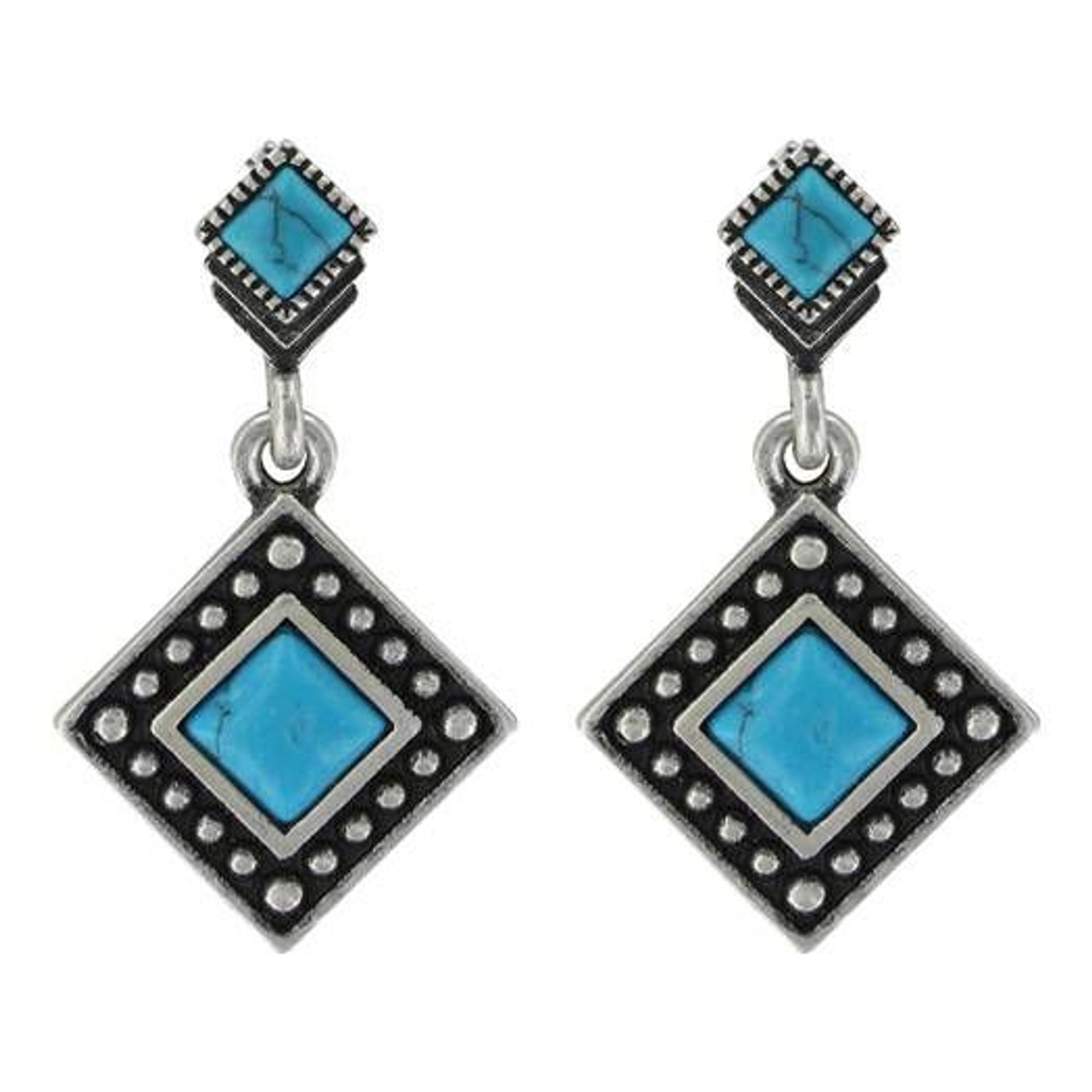 Montana Rock 47 Points Aztec Diamond Post Earring