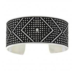 Montana Cross Cut Bead/Chevron Cuff Bracelet