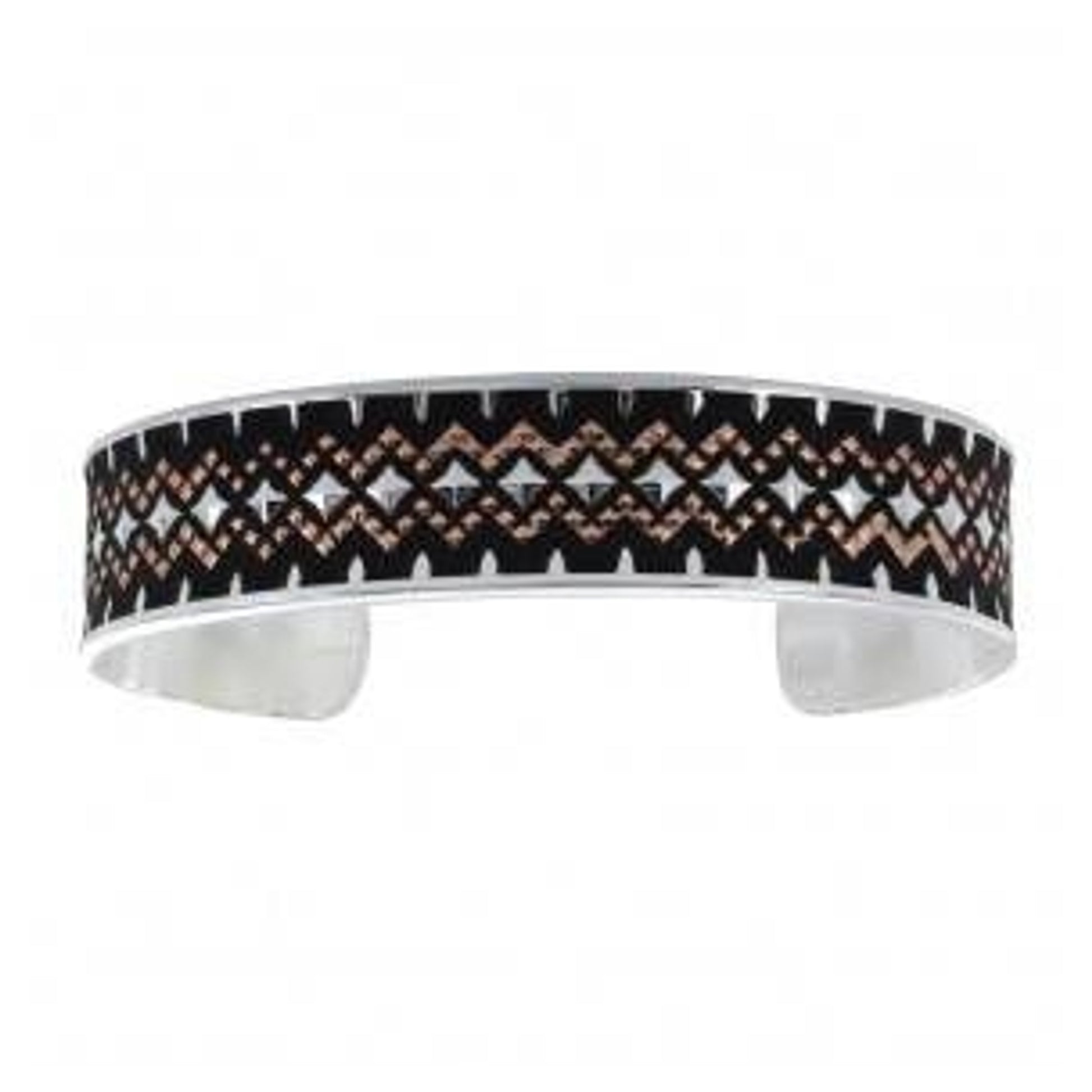 Montana Painted Cross Cut Stitching Cuff Bracelet